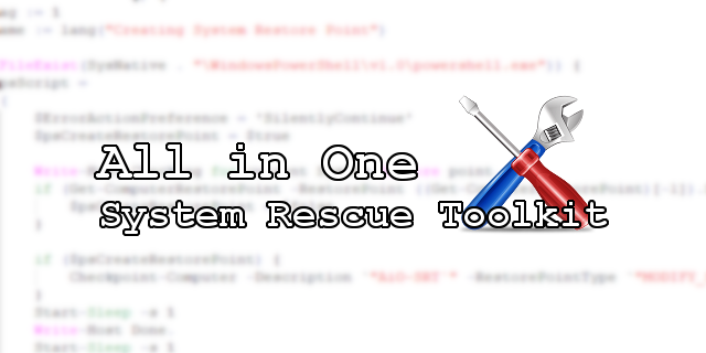 All in One – System Rescue Toolkit